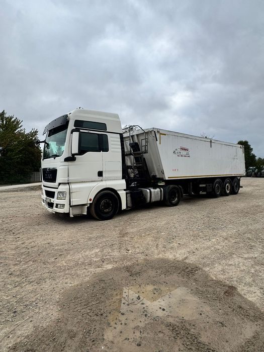Man TGX 440 Mega hydraulika Manual Kempf naczepa 43m3 Scania, Volvo