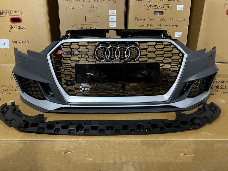 передний бампер audi a3 s3 8v рест 16-20 года стиль rs АУДИ 8v FL