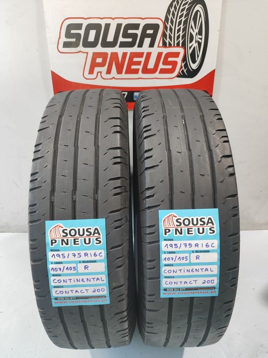 2 pneus semi novos 195-75R16C Continental - Oferta dos Portes