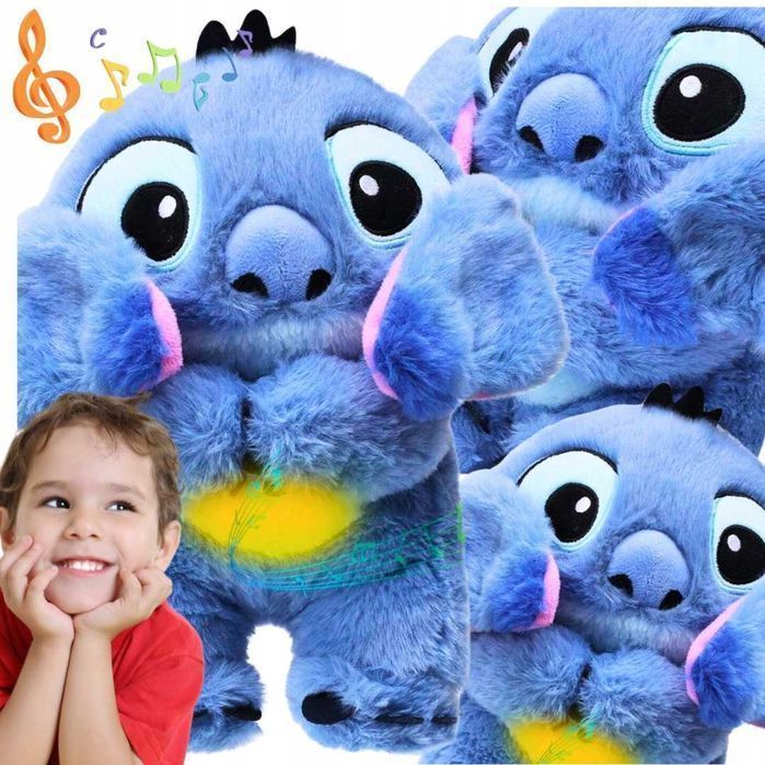 maskotka lilo stitch pluszak uspokajający miś szumiś oddychający