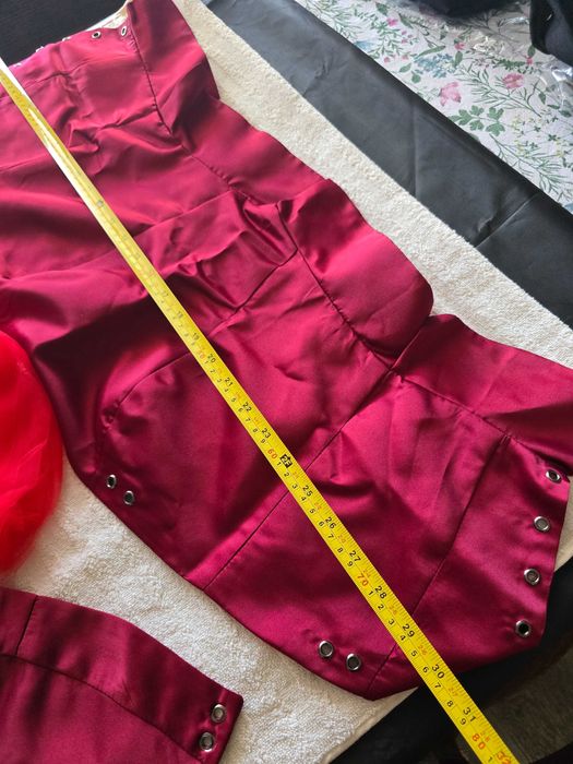 Kołnierzyk ozdobny burgundowy