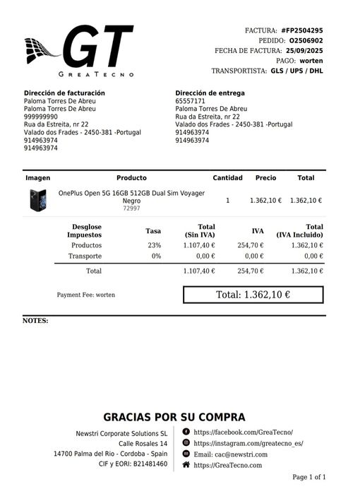 OnePlus Open fold 16/512 NOVO