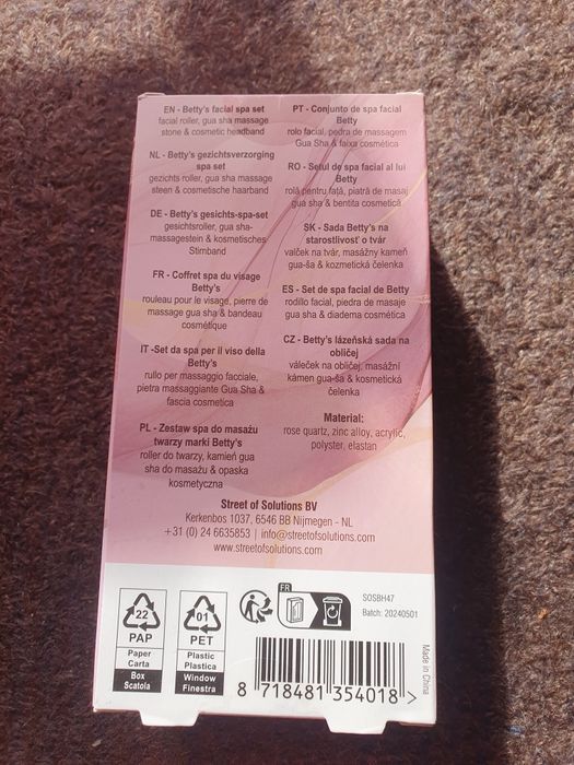 Zestaw do masażu guasha ( opaska, roller i kamień- jadeit)na prezent