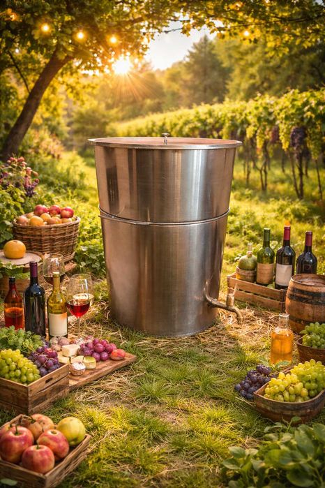 Бочка нержавейка 35, 50, 150 пищевая с краником