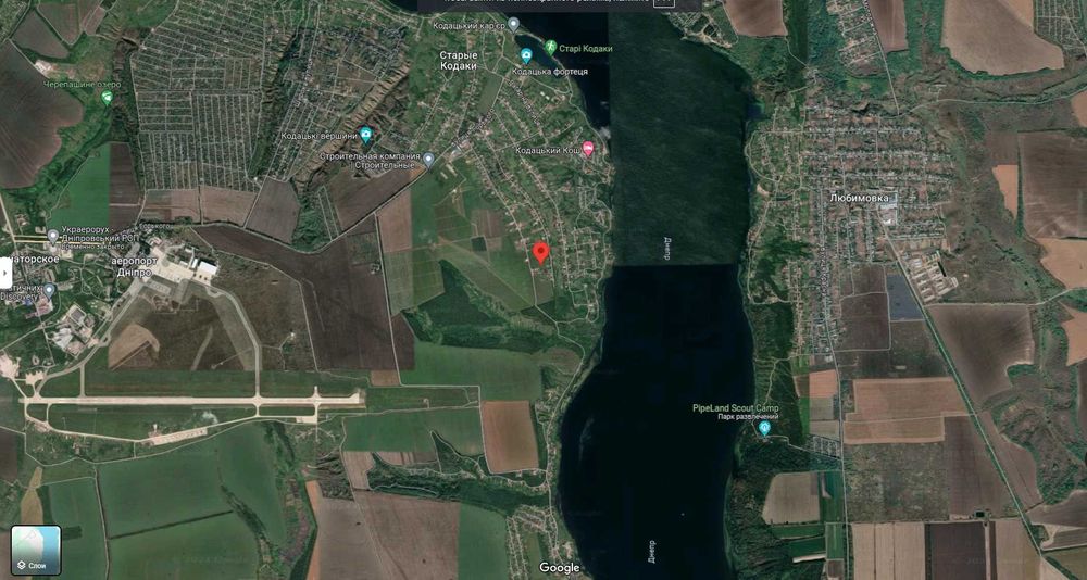 Участок в элитном районе с видом на Днепр.