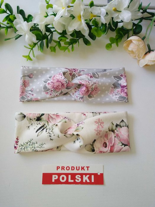 Opaski na głowę - na włosy - 2szt. - hand made