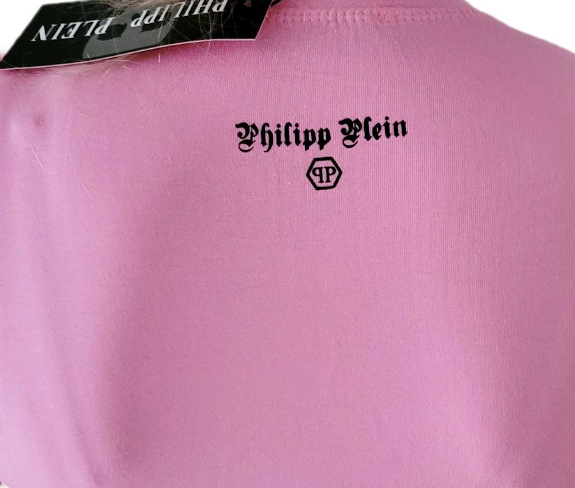 Koszulka damska Philipp Plein Cyrkonie Skull pink roz.S M L XL