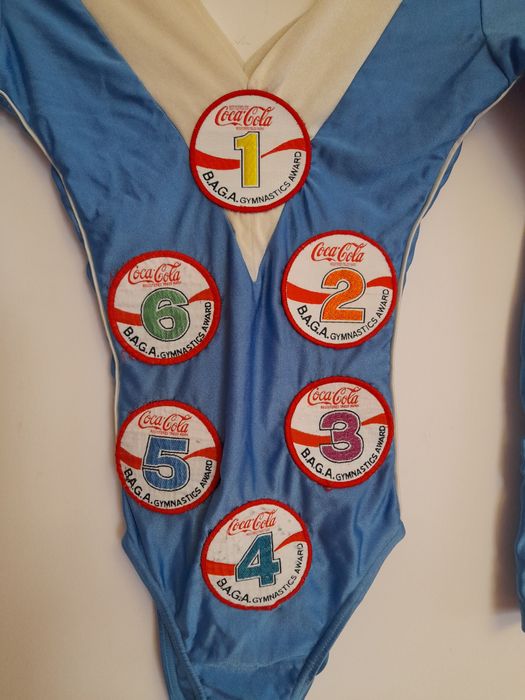 Bинтажный купальник с нашивками Coca Cola B.A.G.A. Gymnastics Award