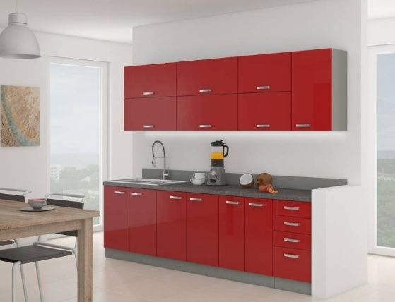 Kuchnia Grey Bianka Karmen Połysk Classic Mebel