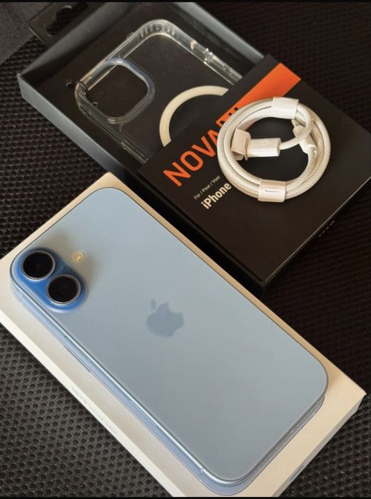 iPhone 17 azul (Mist Blue), de 256 GB.