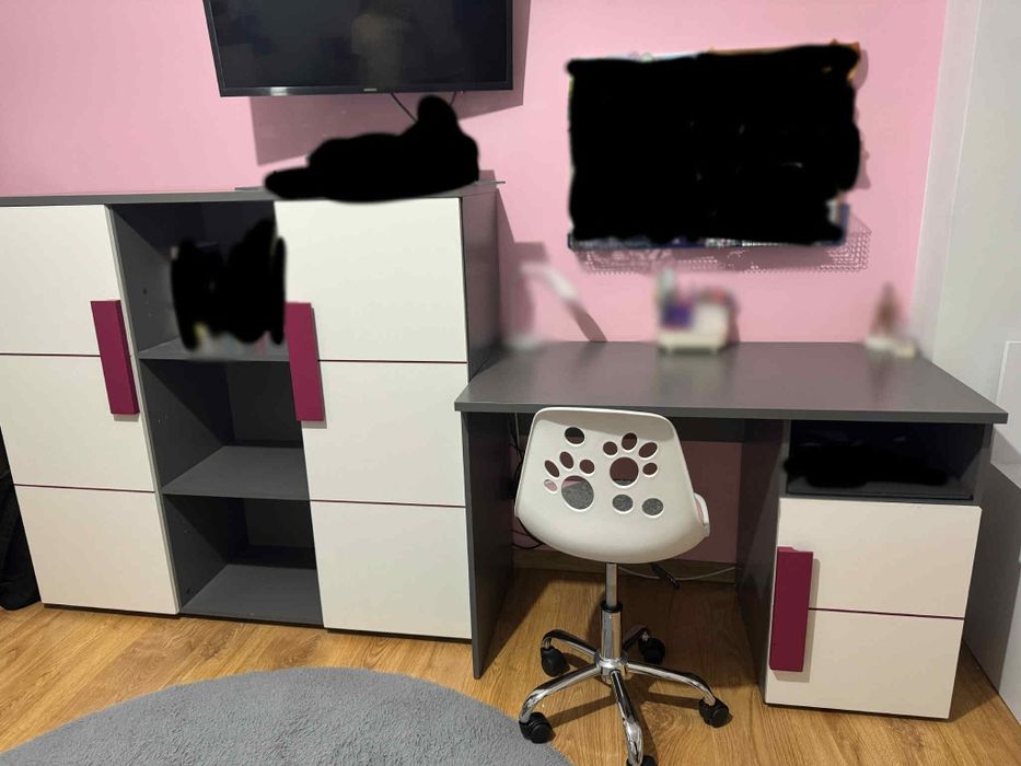 Meble dziewczęce Forte Libelle łóżko, szafa, biurko, komody, itp.