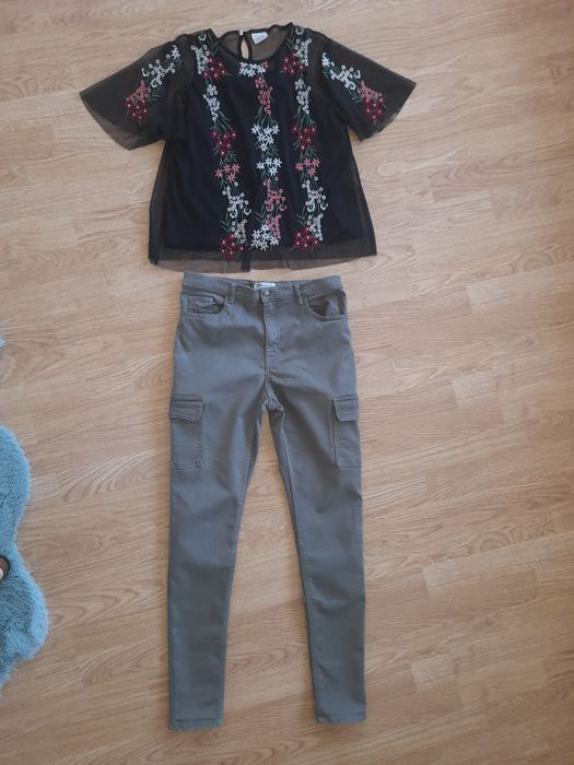 Komplet Bluzka Zara 152cm i spodnie h&M 164cm