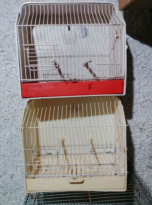 Várias Gaiolas para aves e ninhos caturras