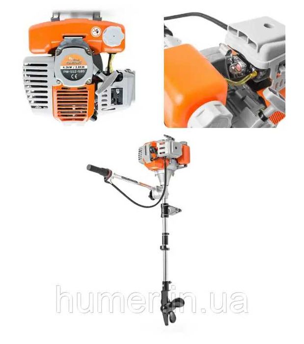 Мотор для човна бензиновий Powermat (5,8 к.с / 7000 об/хв / 59,4 см³)