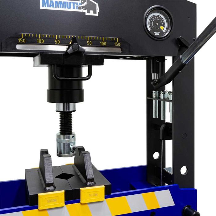 Prensa Pneumática 45 ton c/ manómetro e bomba. Altura ajustável JL20