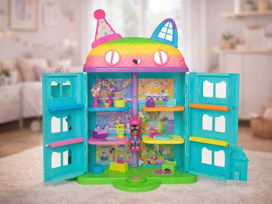 Duży Koci Domek dla Lalek Gabi interaktywny domek 60 cm + lalka [NOWY]