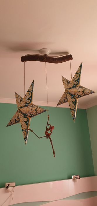 2 Candeeiros estrela de papel