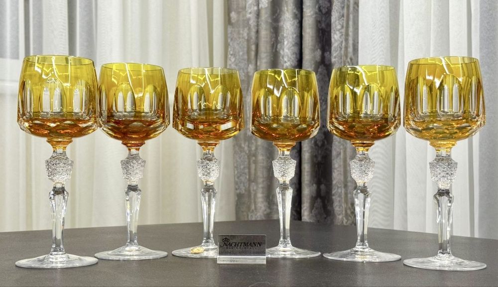 Хрустальные фужеры для вина Nachtmann серия Antika GDR Германия
