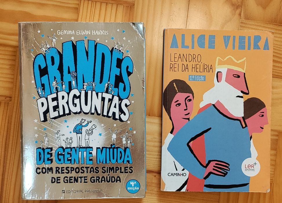 Livros Leandro rei da Heliria e Grandes Perguntas