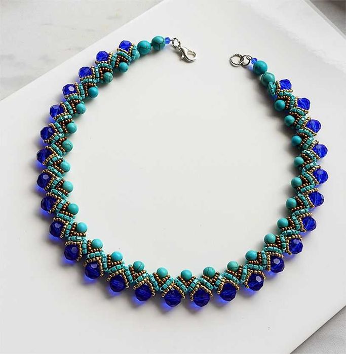 Яркое ожерелье, оригинальное колье, подарок девушке