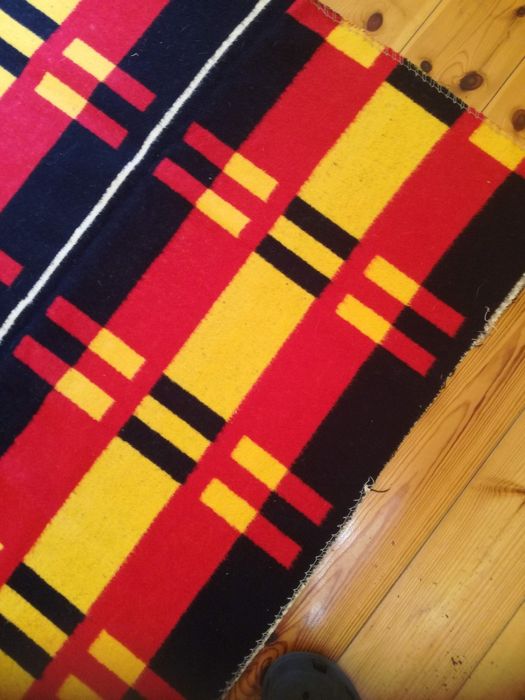 Narzuta koc z epoki PRL