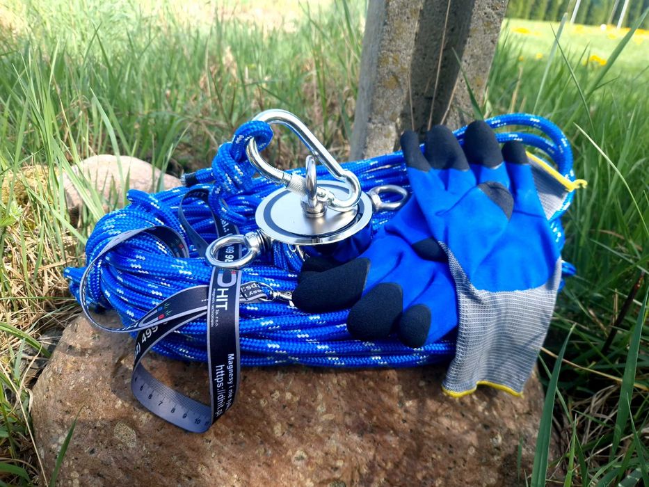 Magnes neodymowy do poszukiwań w wodzie F300 GOLD + Lina  1 szt. 330kg