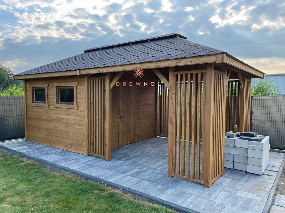 domek narzędziowy, altanka 2w1 , altanki, wiaty, altany, drewutnia.