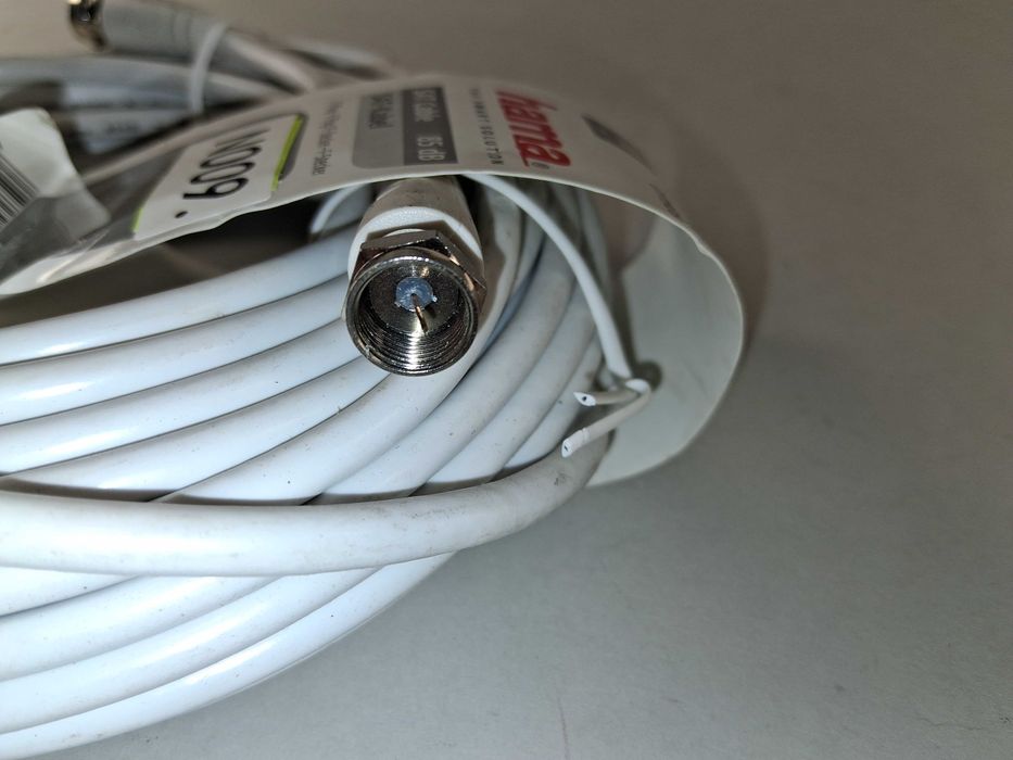 N009 HAMA Kabel SAT Antenowy Koncentryczny 10m 85 dB F-Plug Coupler
