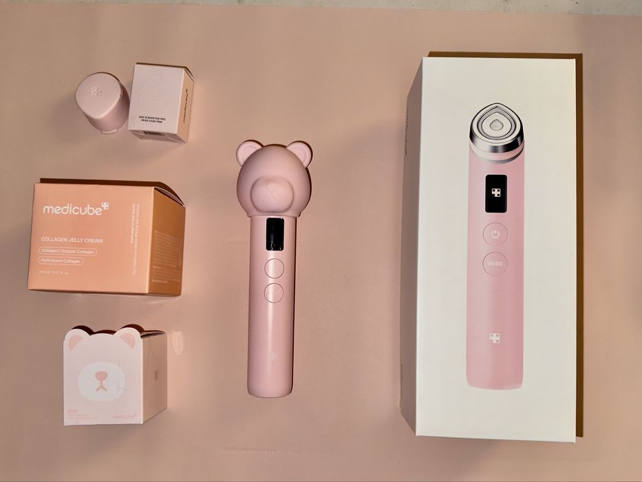 Medicube Age-R Booster Pro + bear cup + ochronka podrozna