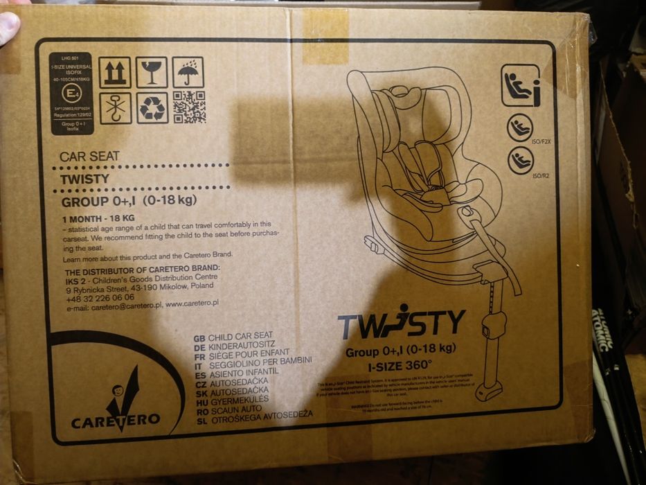 Fotelik samochodowy Twisty I-size ISO fix.