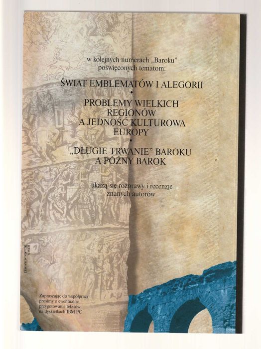 BAROK historia – literatura - sztuka 2003