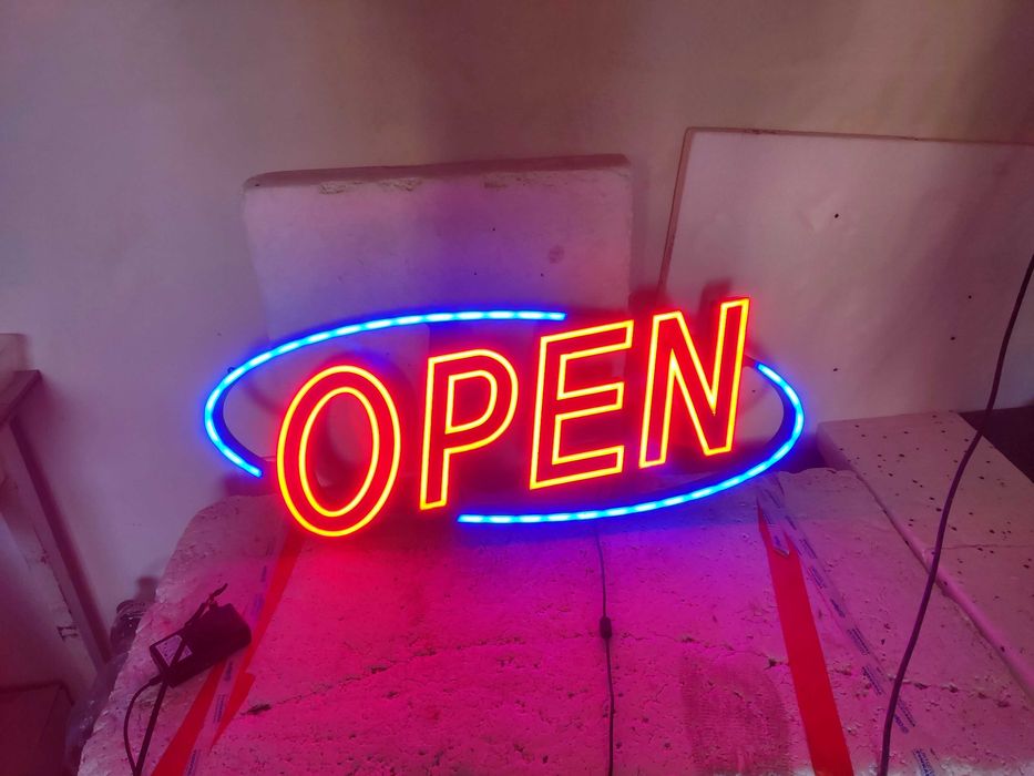Open led вывеска