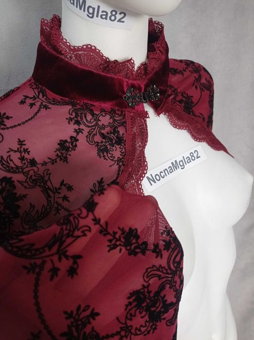 zapinane bolerko szerokie rękawy goth alternative lolita coquette