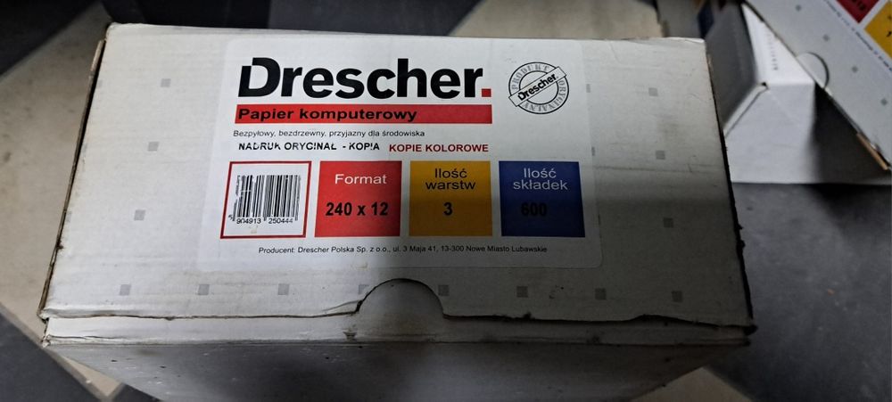 *** Papier składanka 240x12 3 warstwowy Drescher **(