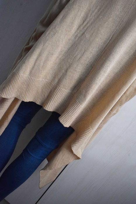 Sweter 38 M kardigan waterfall asymetryczny narzutka H&M dzianinowy