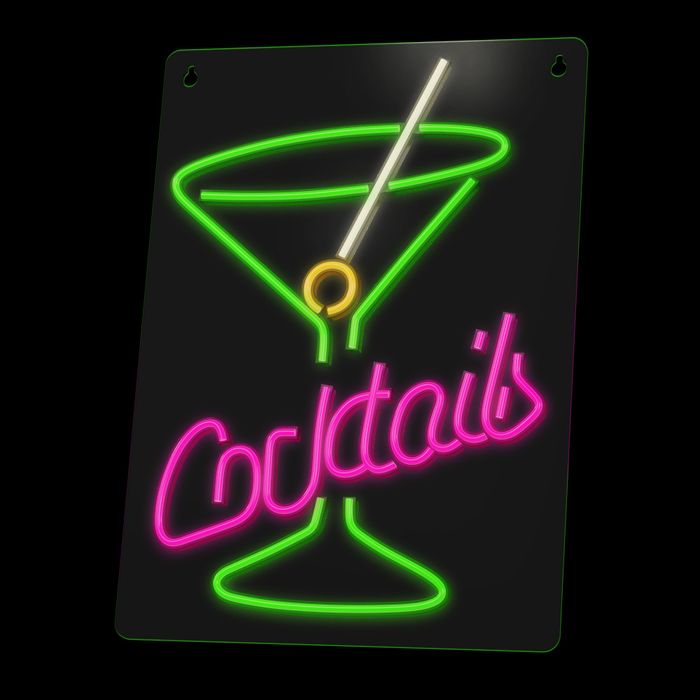 Neon Plexi LED cocktails róż zielony FPNE02X Forever Light