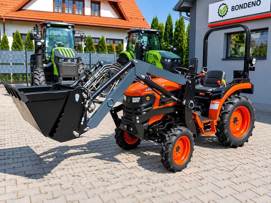 Traktorek CRONA CR25 Koni NOWA WERSJA + ładowacz + otwierana łyżka Homologacja