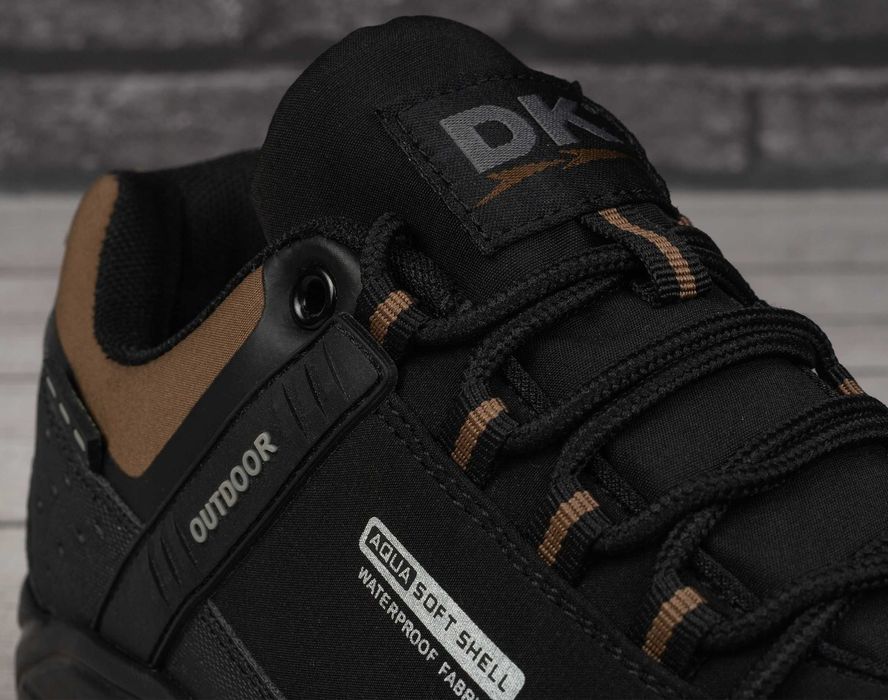 Czarne Buty Męskie Trekkingowe 41-46 DK Soft Shell Wodoodporne