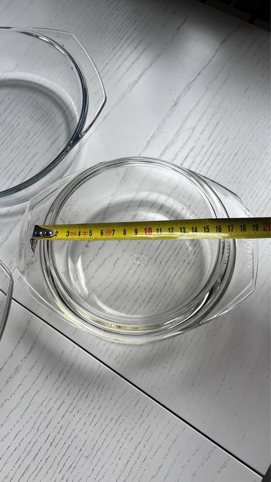 Набор стекляных кастрюль 3 шт