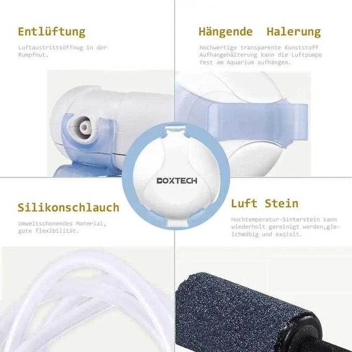 Boxtech mini, тихий аквариумный кислородный воздушный насос