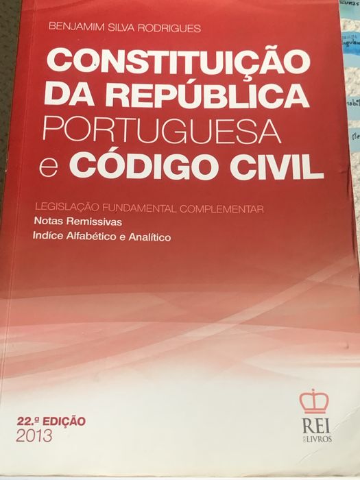 Constituição da república portuguesa e código civil 22 edição 2013