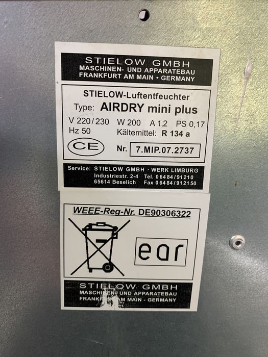 Професійний осушувач повітря Stielow Air-Dry Mini Plus (Німеччина)
