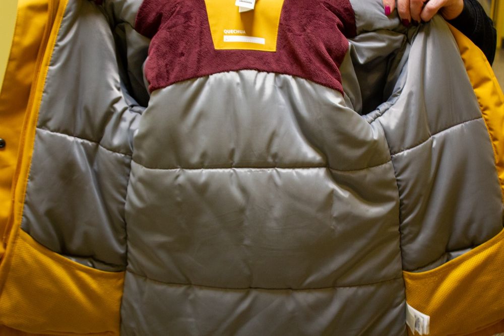 Kurtka zimowa, narciarska, żółta, dla dzieci