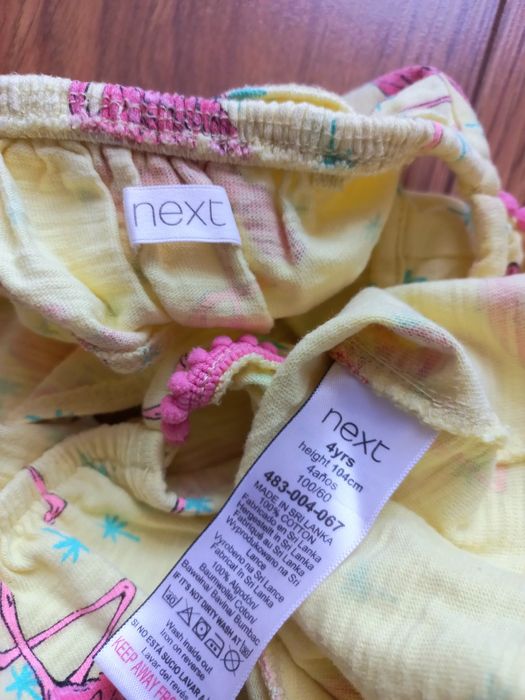 Next spodnium 104 kombinezon letni flamingi