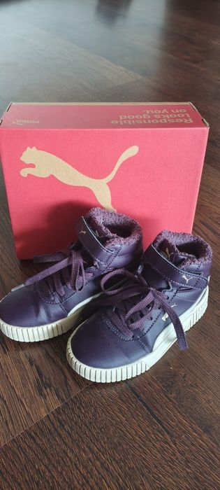 Стильні утеплені хайтопи Puma (кросівки) для дівчинки