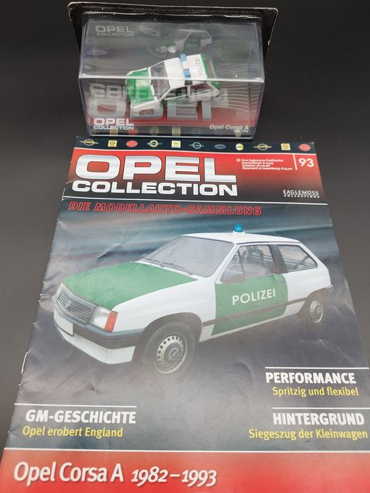 1:43 Opel Collection Opel Corsa A Polizei  model + gazetka