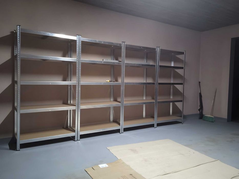 Стелаж металевий чорний, оцинкований 180×90×40 / 200×90×40/ 150×70×30