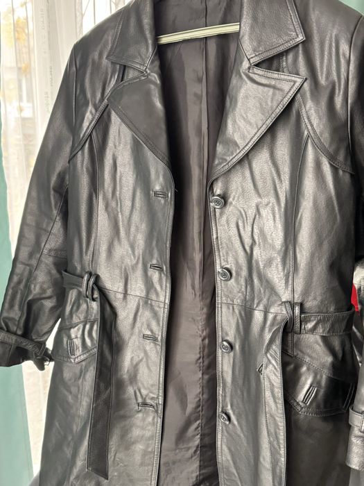 Шкіряний плащ. Натуральна шкіра. Р