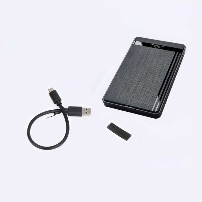 Obudowa na dyski SATA 2,5'': SSD / HDD. Złacze: USB-C (USB 3.1)
