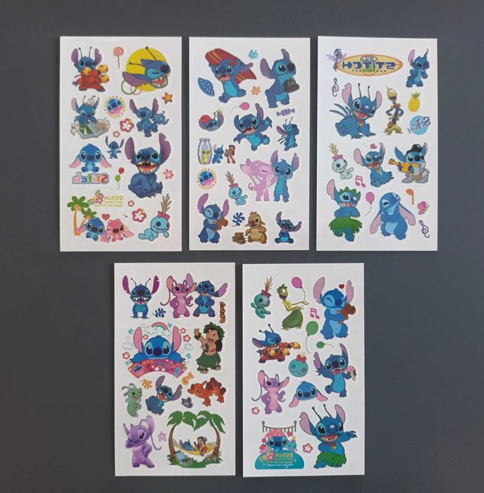 5 arkuszy tatuaże zmywalne LILO i STITCH